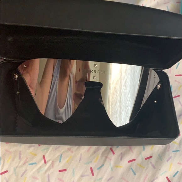 Versace silver mirror sunglasses